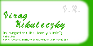 virag mikuleczky business card